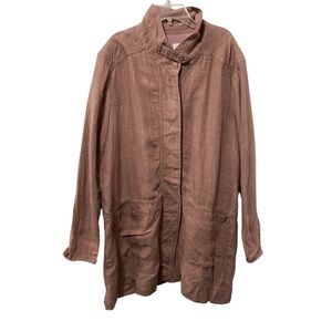 Poetry long line Jacket pockets sz 14 Lagenlook minimal